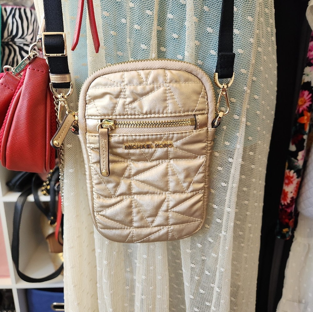 Michael Kors quilted crossbody phone bag
